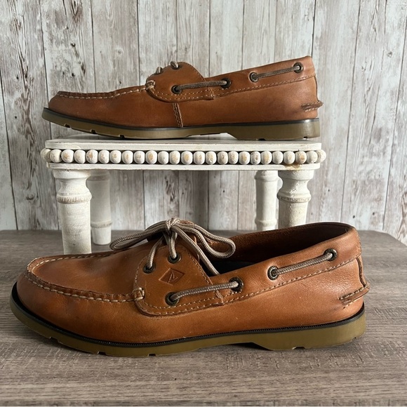 Sperry Other - Sperry Men's Brown Leather Boat Shoes 9.5